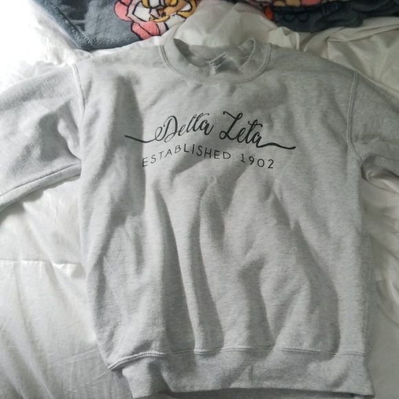 Gildan Sweaters - delta zeta crew neck Gildan Sweaters - delta zeta crew neck